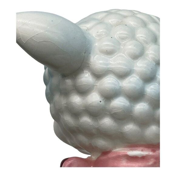 Repair Vintage Anthropomorphic Lamb Mom Baby Planter Figurine Japan Easter - Picture 7 of 13